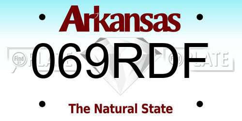 069RDF Arkansas License Plate