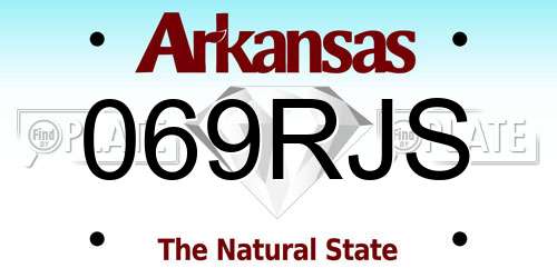 069RJS Arkansas License Plate