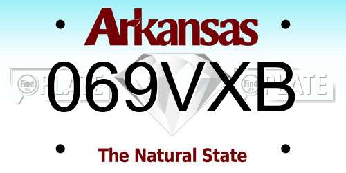 069VXB Arkansas License Plate