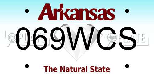 069WCS Arkansas License Plate