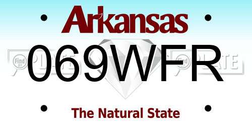 069WFR Arkansas License Plate
