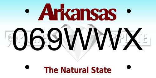 069WWX Arkansas License Plate