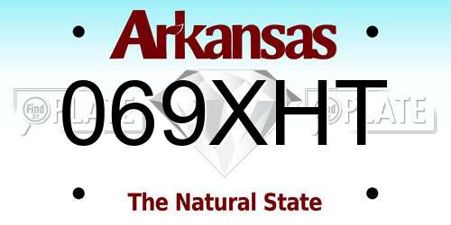 069XHT Arkansas License Plate