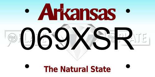 069XSR Arkansas License Plate