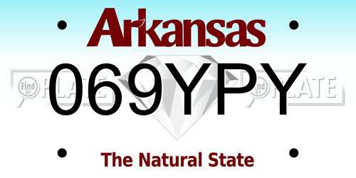 069YPY Arkansas License Plate