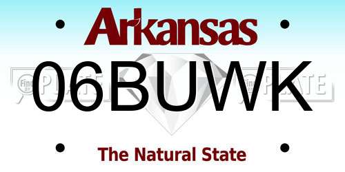 06BUWK Arkansas License Plate