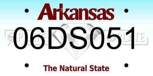 06DS051 Arkansas License Plate
