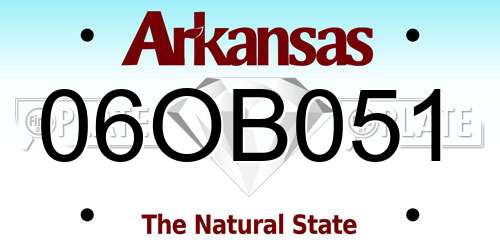 06OB051 Arkansas License Plate