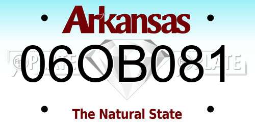 06OB081 Arkansas License Plate