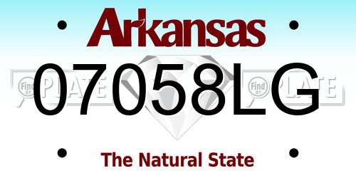 07058LG Arkansas License Plate