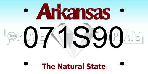 071S90 Arkansas License Plate