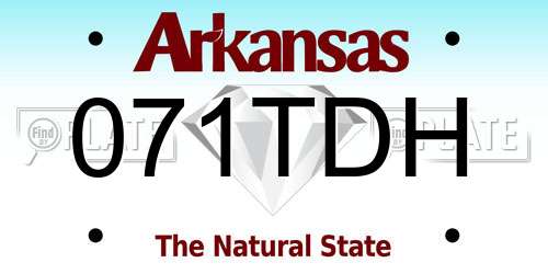 071TDH Arkansas License Plate