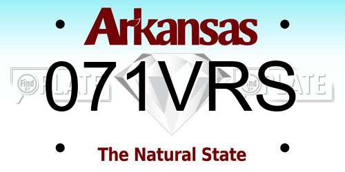 071VRS Arkansas License Plate