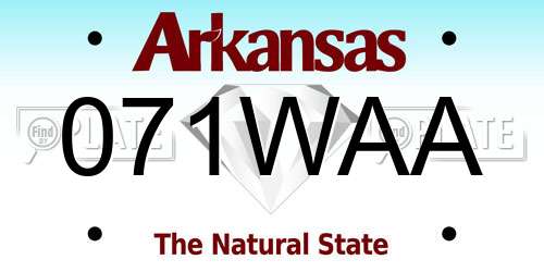 071WAA Arkansas License Plate
