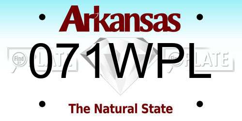 071WPL Arkansas License Plate