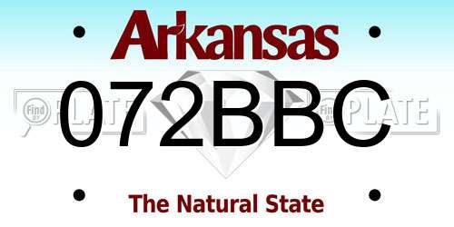 072BBC Arkansas License Plate