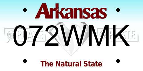 072WMK Arkansas License Plate