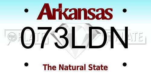 073LDN Arkansas License Plate