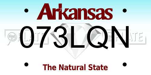 073LQN Arkansas License Plate