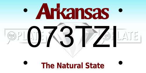 073TZI Arkansas License Plate