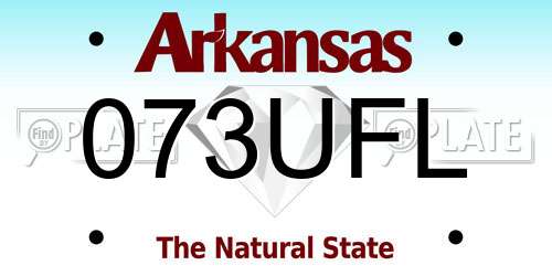 073UFL Arkansas License Plate