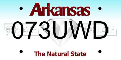 073UWD Arkansas License Plate