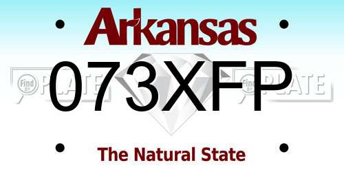 073XFP Arkansas License Plate