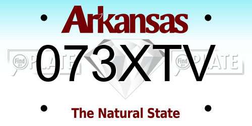 073XTV Arkansas License Plate