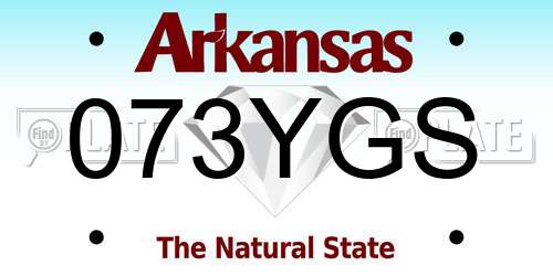 073YGS Arkansas License Plate