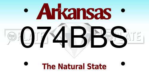 074BBS Arkansas License Plate