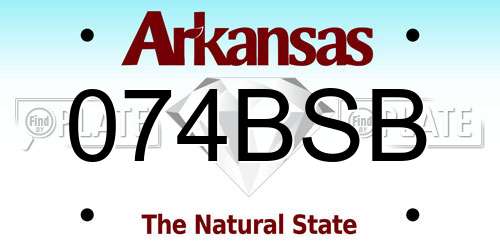074BSB Arkansas License Plate