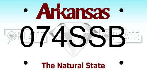 074SSB Arkansas License Plate