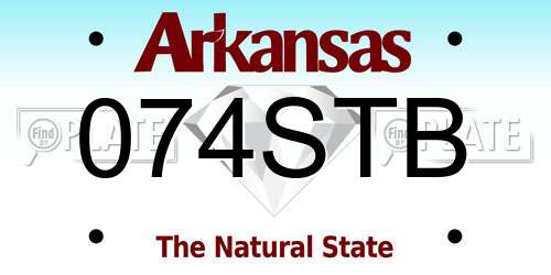 074STB Arkansas License Plate
