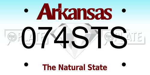 074STS Arkansas License Plate