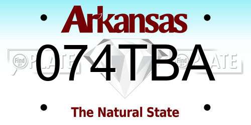 074TBA Arkansas License Plate