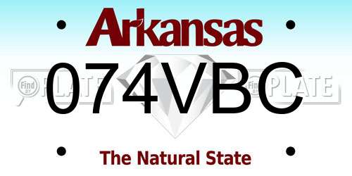 074VBC Arkansas License Plate
