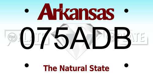 075ADB Arkansas License Plate