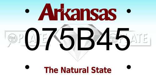 075B45 Arkansas License Plate