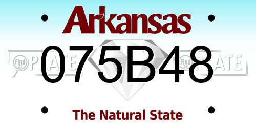 075B48 Arkansas License Plate