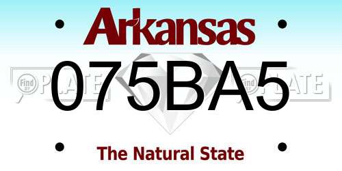 075BA5 Arkansas License Plate
