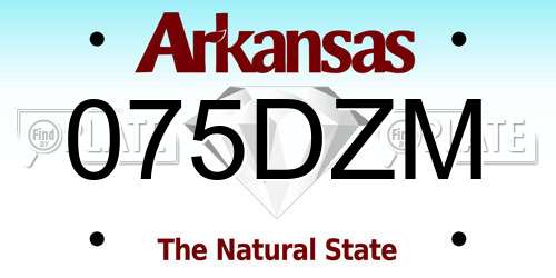 075DZM Arkansas License Plate