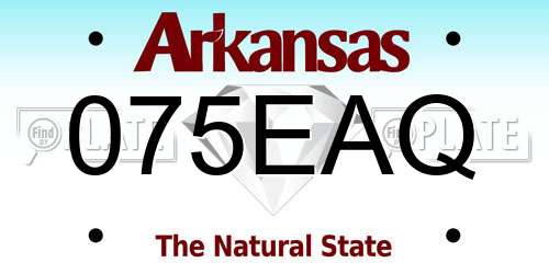 075EAQ Arkansas License Plate