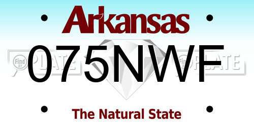 075NWF Arkansas License Plate