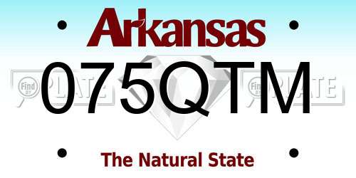 075QTM Arkansas License Plate