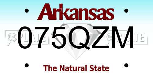 075QZM Arkansas License Plate