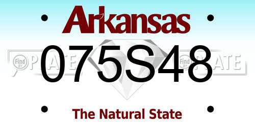 075S48 Arkansas License Plate