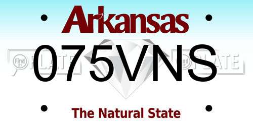 075VNS Arkansas License Plate