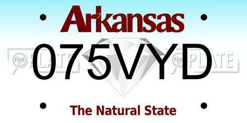 075VYD Arkansas License Plate