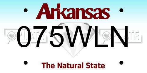 075WLN Arkansas License Plate