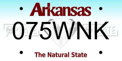075WNK Arkansas License Plate